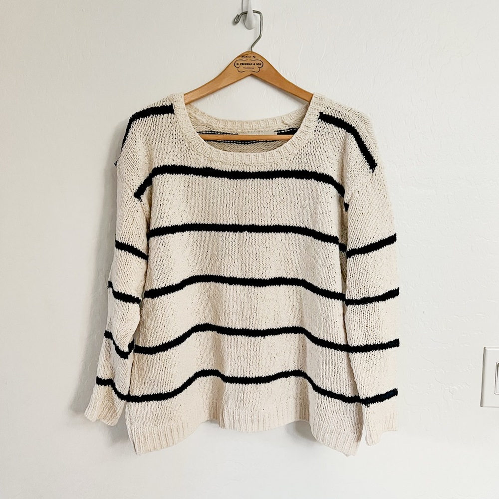 One Gray Day Chunky Cotton Sweater